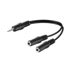 MicroConnect 3.5 mm audio Y cable adapter Reference: AUDLR02