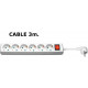 MicroConnect 6-way Schuko Socket 3M White Reference: GRU0063W