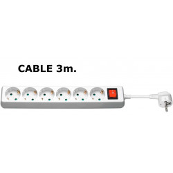 MicroConnect 6-way Schuko Socket 3M White Reference: GRU0063W
