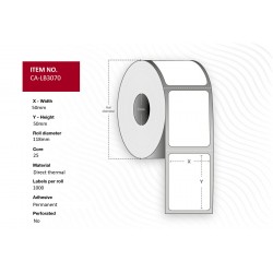 Capture Label 50x50, Core 25, Référence: CA-LB3070