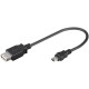 MicroConnect USB A - Mini USB B 5P 0.2m F-M Reference: USBAFBM