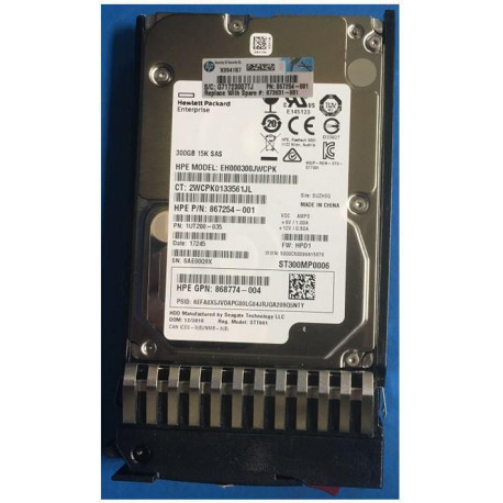 Hewlett Packard Enterprise HDD 300GB 12G 15K SFF SAS Reference: 873031-001