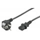 MicroConnect Power Cord 1m Black IEC320 Reference: PE010410