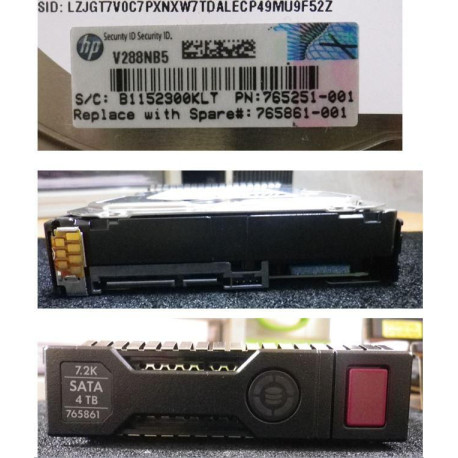Hewlett Packard Enterprise DRV 4TB 6G 7.2K 3.5 SATA Reference: 765861-001