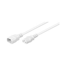 MicroConnect Power Cord C13 - C14 3m White Reference: PE040630W