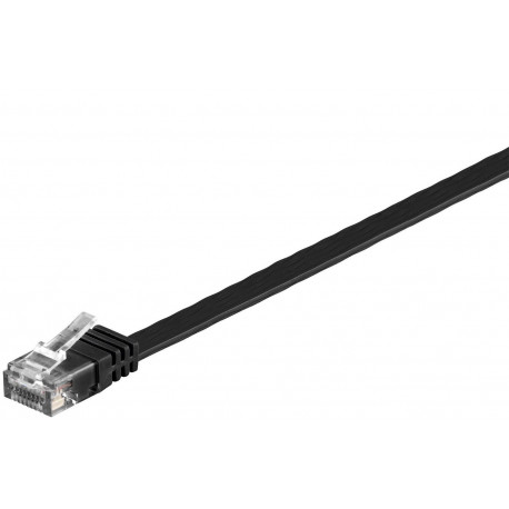 MicroConnect U/UTP CAT6 0.25M Black Flat Reference: V-UTP60025S-FLAT