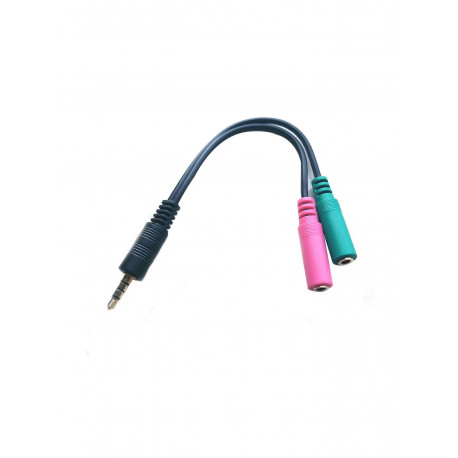 MicroConnect Adapter 3.5mm - 2x3.5mm M-F Reference: AUDALS015