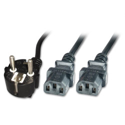 MicroConnect Power Y-Cord 3m IEC320, Black Reference: PE011330