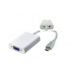 MicroConnect Adapter HDMI - VGA M/F, White Reference: HDMVGA2