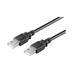MicroConnect USB2.0 A-A 2m M-M, Black Ref: USBAA2B