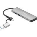 Sandberg USB-C/A to 2xUSB-A+2xUSB-C Hub Référence: 136-64
