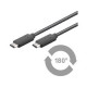 MicroConnect USB-C Gen2 cable, black. 0.5m Reference: USB3.1CC0.5