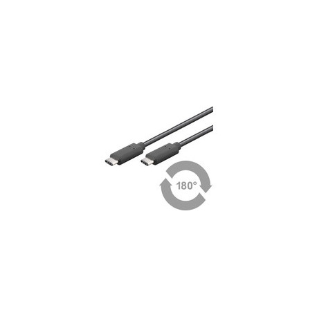 MicroConnect USB-C Gen2 cable, black. 0.5m Reference: USB3.1CC0.5