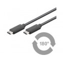 MicroConnect USB-C Gen2 cable, black. 0.5m Reference: USB3.1CC0.5
