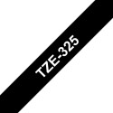 Brother TZE325 9MM WHITE ON BLACK TAPE