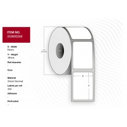 Capture Label 70x30 - Core 25. White. Reference: 35000268