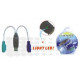 MicroConnect USB A - Converter 2x PS/2 0,3m Reference: USBA2PS2