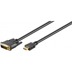 MicroConnect HDMI 19 - DVI-D M-M Cable 1m Reference: HDM192411
