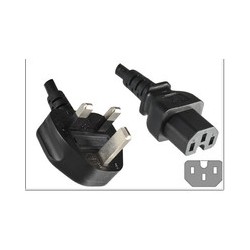 MicroConnect Power Cord UK - C15 2m Black Ref: PE090420C15