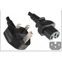 MicroConnect Power Cord UK - C15 2m Black Ref: PE090420C15