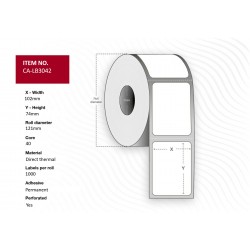 Capture Label 102x74, Core 40, Reference: CA-LB3042