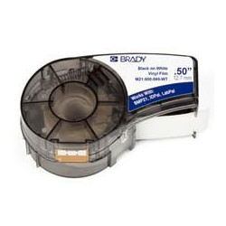 Brady Black on White Vinyl tape for Reference: M21-500-595-WT