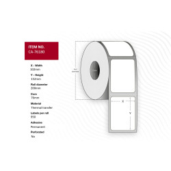 Capture Label 102 x 152mm, Core 76mm, Reference: W128432946