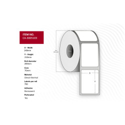 Capture Label 148 x 210mm, Core 76mm, Reference: W128432982