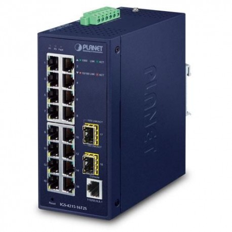 Planet IP30 Industrial L2/L4 16-Port Référence: IGS-4215-16T2S