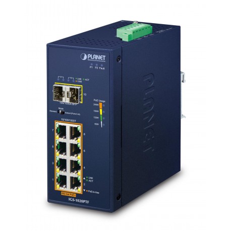 Planet IP30 Ind 8-P 10/100/1000T Référence: IGS-1020PTF