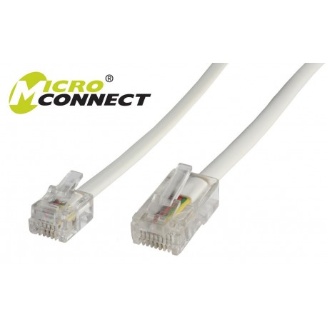 MicroConnect RJ11-RJ45 1M M/M White Reference: MPK451