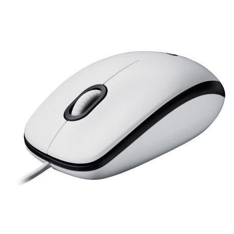 Logitech M100, Corded mouse, White Référence: 910-005004