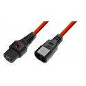 MicroConnect IEC Lock C13 to C14, 1m, Red Reference: W128918233