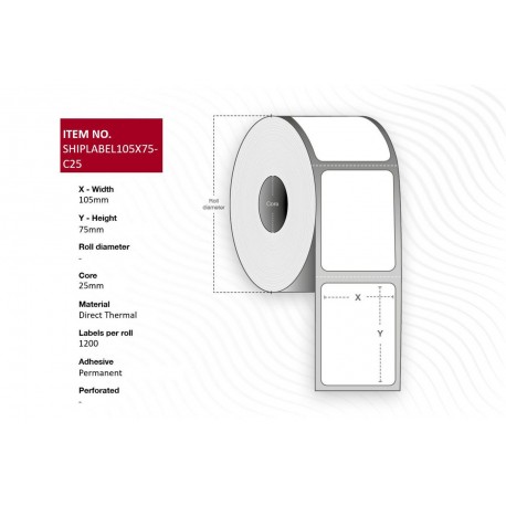 Capture Ship-label 105 x 75mm, Core Reference: W128923534