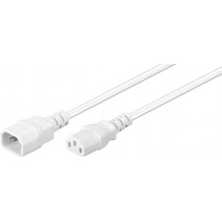 MicroConnect Power Cord C13-C14 0.5m White Reference: PE040605W