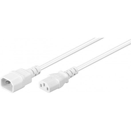 MicroConnect Power Cord C13-C14 0.5m White Reference: PE040605W