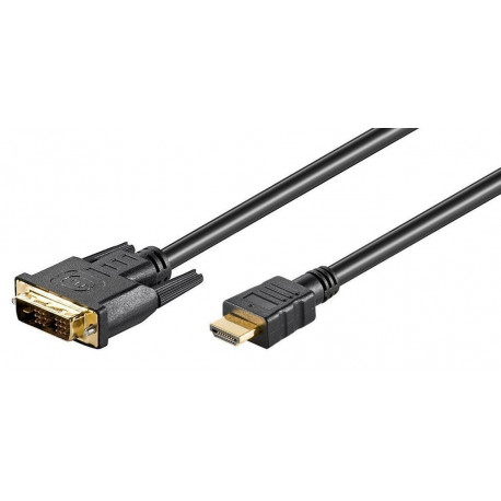 MicroConnect HDMI 19 - DVI-D 18+1 1.5m M-M Reference: HDM191811.5