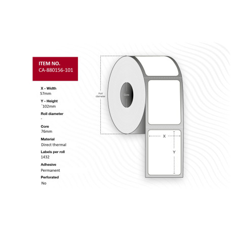 Capture Label 57 x 102mm, Core 76mm, Reference: W128432998
