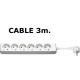 MicroConnect 6-way Schuko Socket 3M White Reference: GRU0063WA
