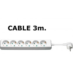 MicroConnect 6-way Schuko Socket 3M White Reference: GRU0063WA