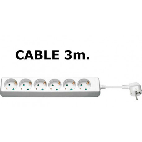 MicroConnect 6-way Schuko Socket 3M White Reference: GRU0063WA