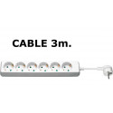 MicroConnect 6-way Schuko Socket 3M White Reference: GRU0063WA