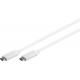 MicroConnect USB-C Gen2 cable, white. 1m Reference: USB3.1CC1W