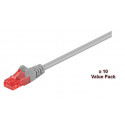 MicroConnect U/UTP CAT6 0.5M Grey 10 Pack Reference: V-UTP6005VP