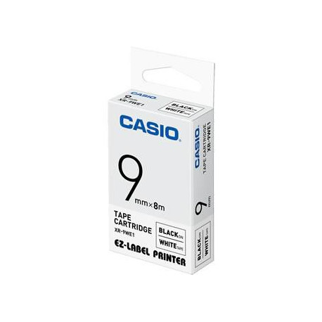 Casio XR-9WE, 9 mm, Black on White Reference: XR-9WE1