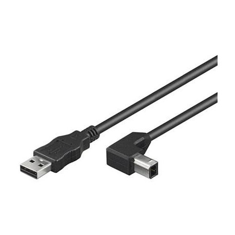 MicroConnect USB2.0 A-B 0,5m M-M Reference: USBAB05ANGLED