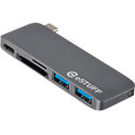 eSTUFF USB-C Slot-in Hub Space Grey Reference: ES84121-GREY
