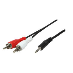LogiLink 1x3.5mm - 2xRCA, 5m audio Référence: CA1043
