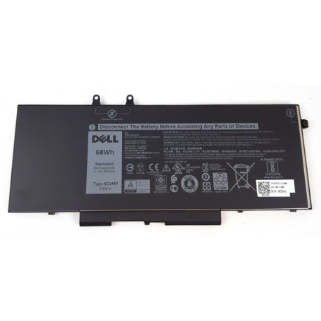 Dell Battery, 68WHR, 4 Cell, Reference: W125709381