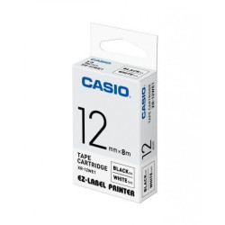 Casio Black on White 1 Pack 12mmx8m Référence: XR12WE1